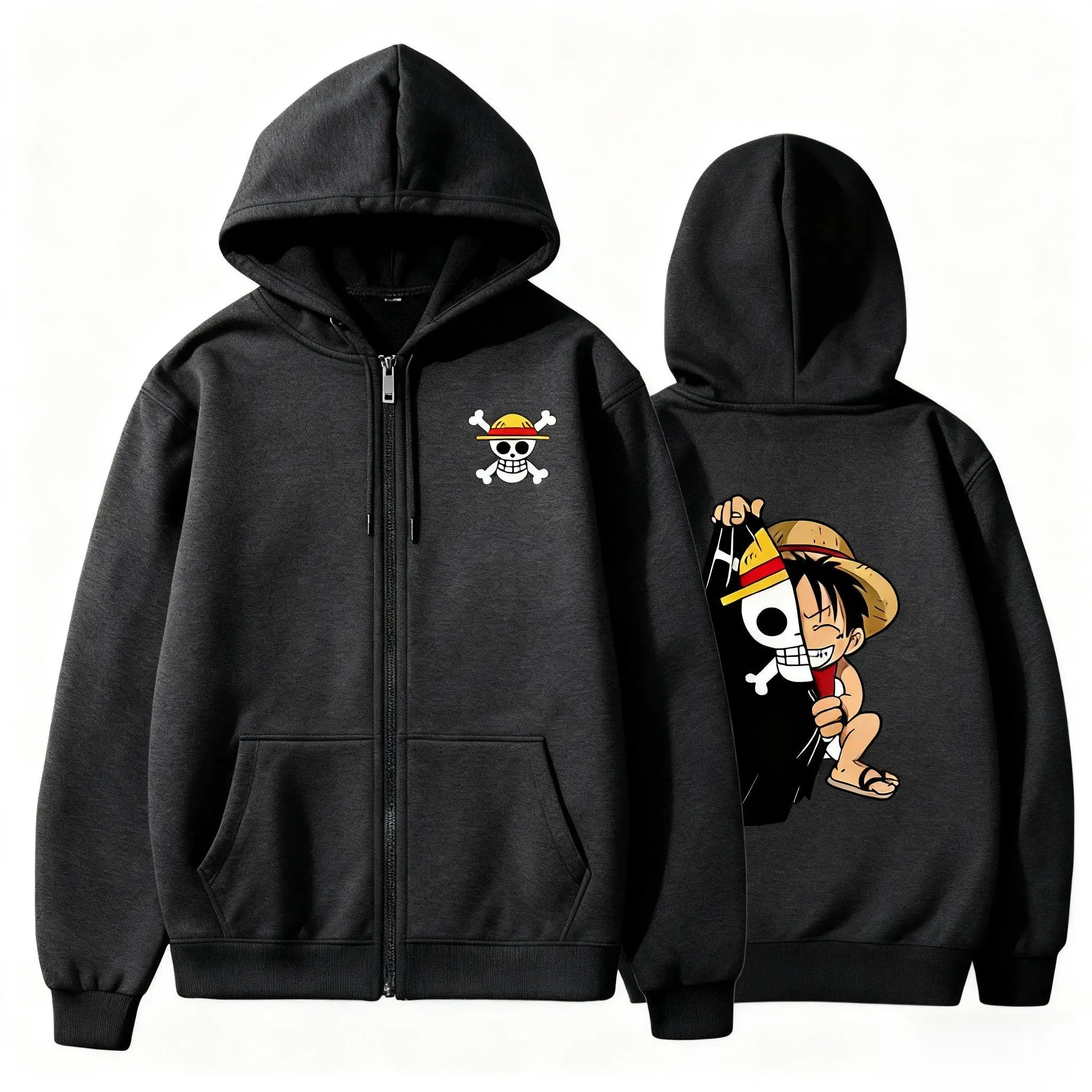 Winter Clothing In Japan - 2026年新作 オーバーサイズ ワンピース ルフィ ジップアップ パーカー