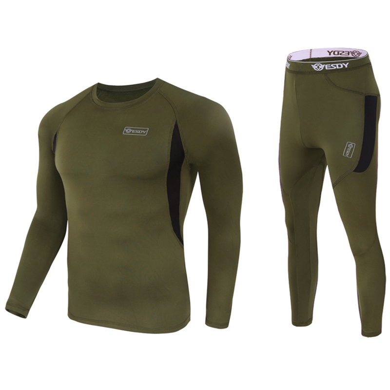 Winter Clothing Layers - 新しい冬サーマルフリースサイクリングベースレイヤー通気性レーシング下着男性ランニングハイキングアウトドアスポーツ衣類 A152