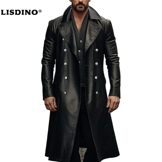 Winter Clothing Essentials - レザージャケット男性冬フリースオートバイフェイクレザージャケット取り外し可能な毛皮の襟ウインドブレーカー Ropa De Hombre スリムコート