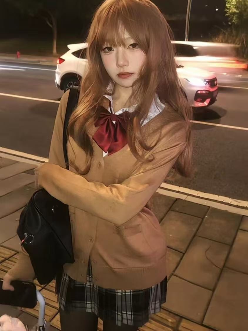 Winter Clothing Essentials - 秋冬新スタイル日本 JK 制服ニットカーディガンジャケット女性の学生カレッジスタイル学校制服 V ネックセーターセットトレンディ