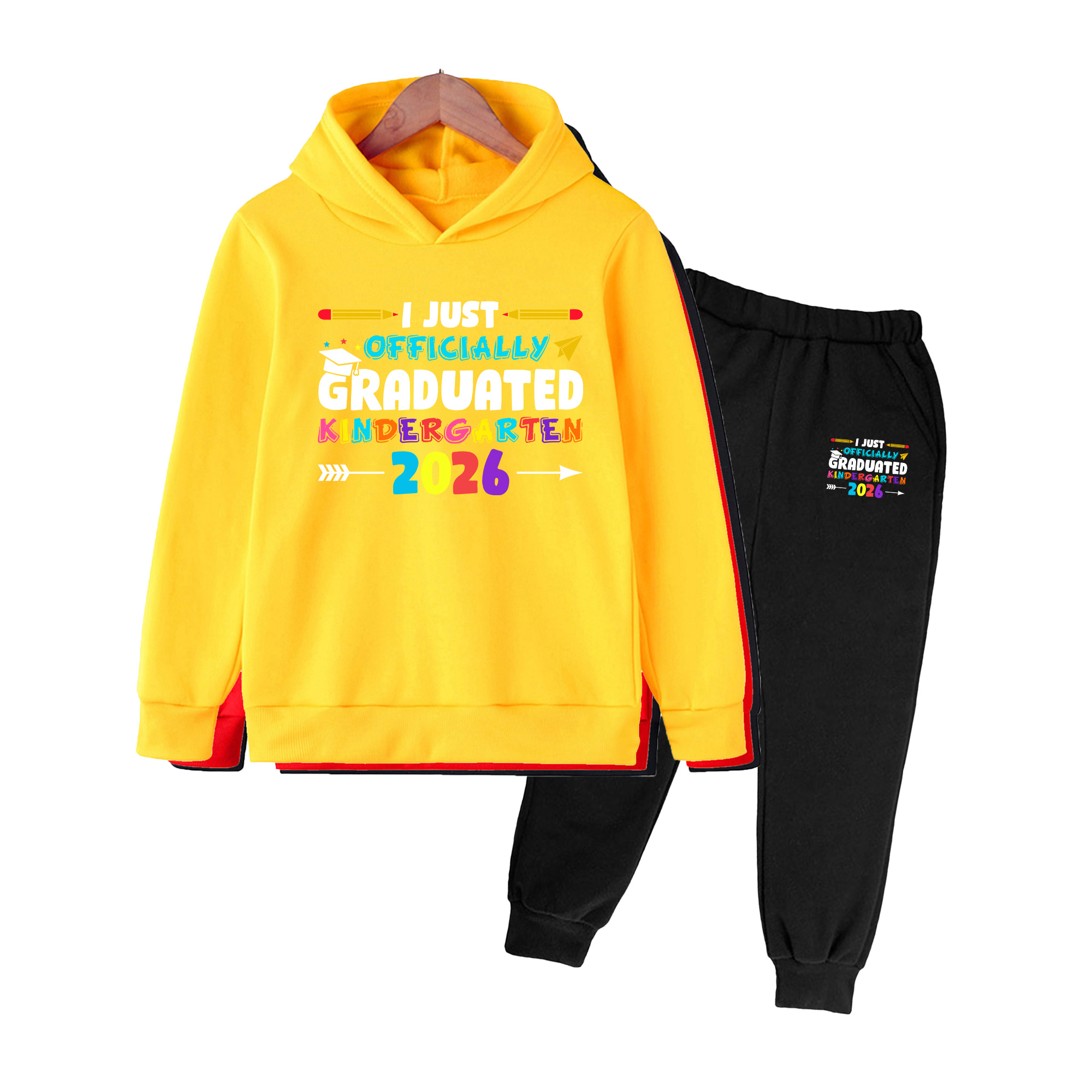 公式幼稚園2026プリントキッズフーディー＆パンツセット、男 - Winter Clothing Kindergarten のレビューと価格