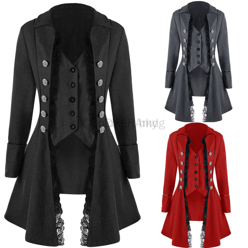 冬の女性のジャケットゴシックスチームパンクコルセットハロウィ - Winter Clothing Women'S のレビューと価格