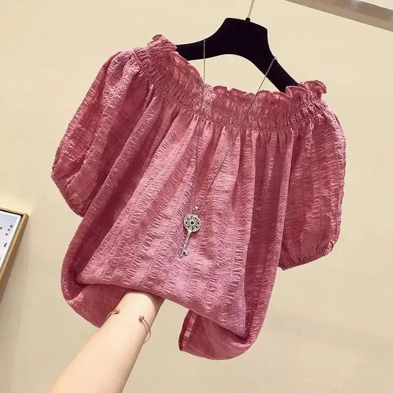 ローズレッド カジュアル スラッシュネック パフスリーブ シ - Winter Clothing Line のレビューと価格