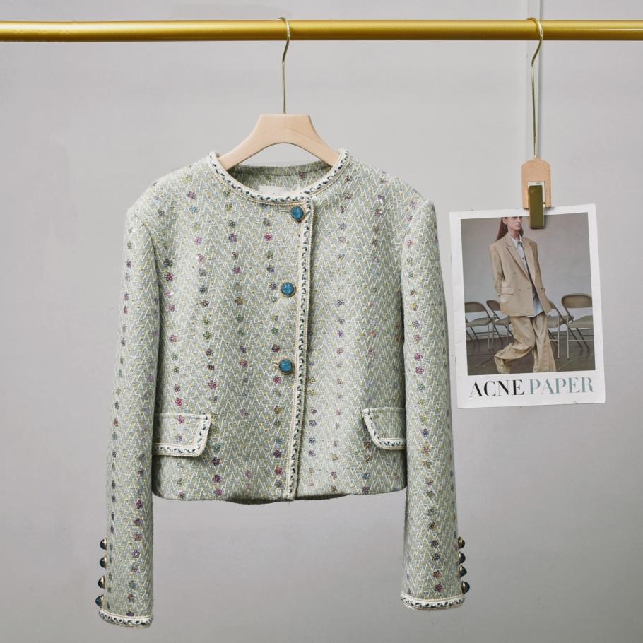 女性のエレガントなツイード高級スーツジャケットコートトップと - Winter Clothing Line のレビューと価格
