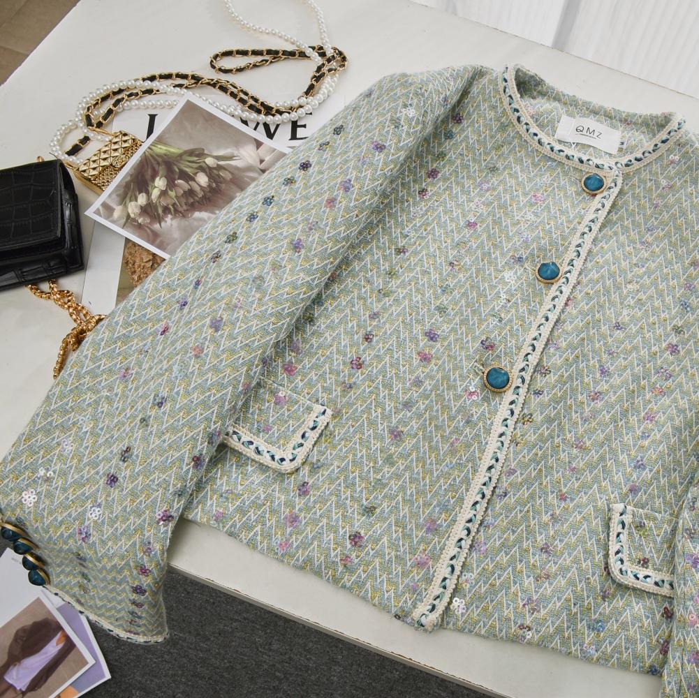 女性のエレガントなツイード高級スーツジャケットコートトップと - Winter Clothing Line のレビューと価格