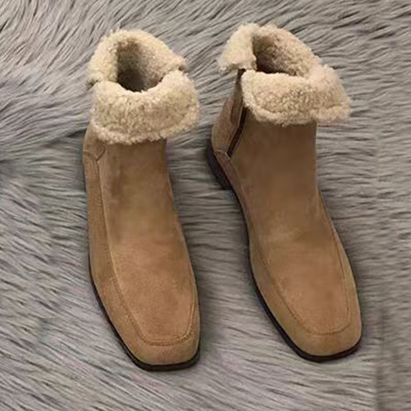 2026年新作 レディース ファーアンクルブーツ スエード製 - Winter Clothing Women'S のレビューと価格