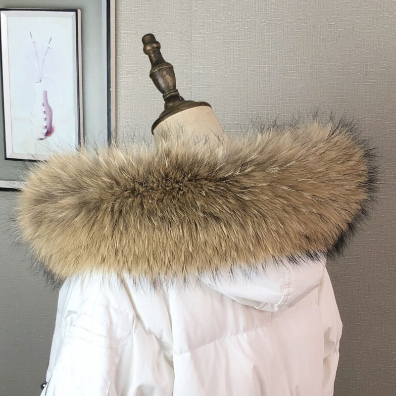 女性用の本物の毛皮の襟,冬用の女性用コートパーカー,アライグ - Winter Clothing Essentials のレビューと価格