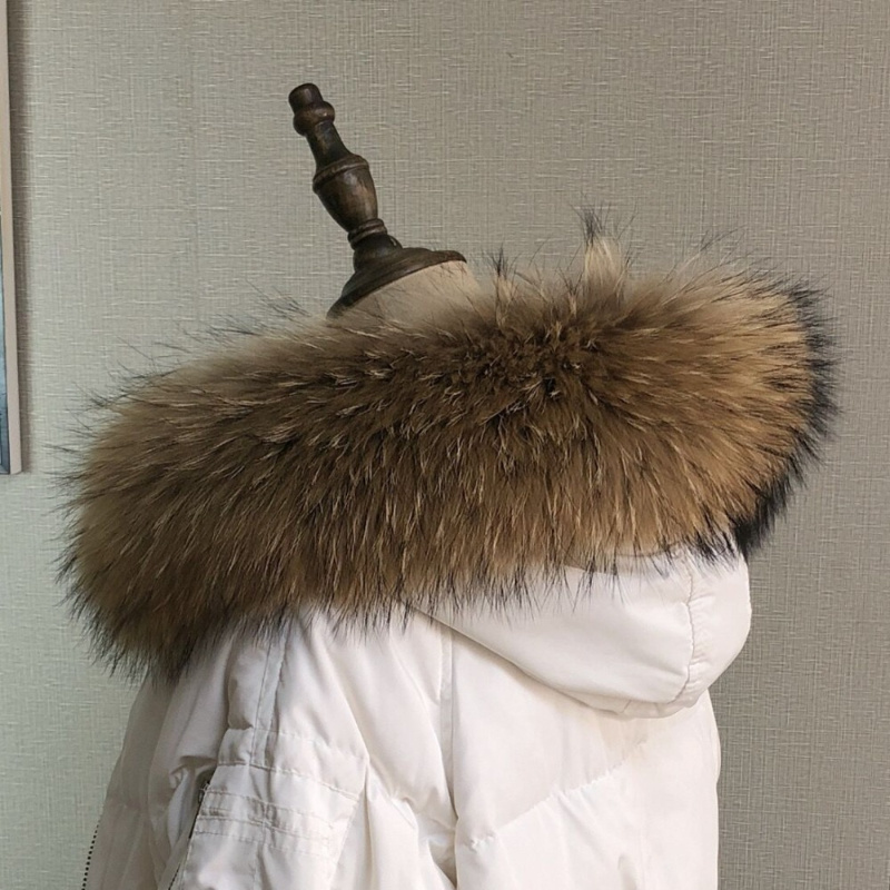 女性用の本物の毛皮の襟,冬用の女性用コートパーカー,アライグ - Winter Clothing Essentials のレビューと価格