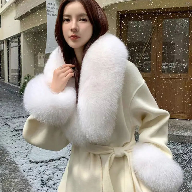 2025年 本物の狐の毛皮の襟 冬 レディース 高級毛皮スカ - Winter Clothing Essentials のレビューと価格