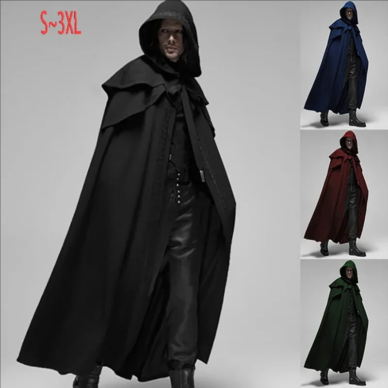 男性モンクコスプレ衣装 中世ヴィンテージゴシック フード付き - Winter Clothing Essentials のレビューと価格