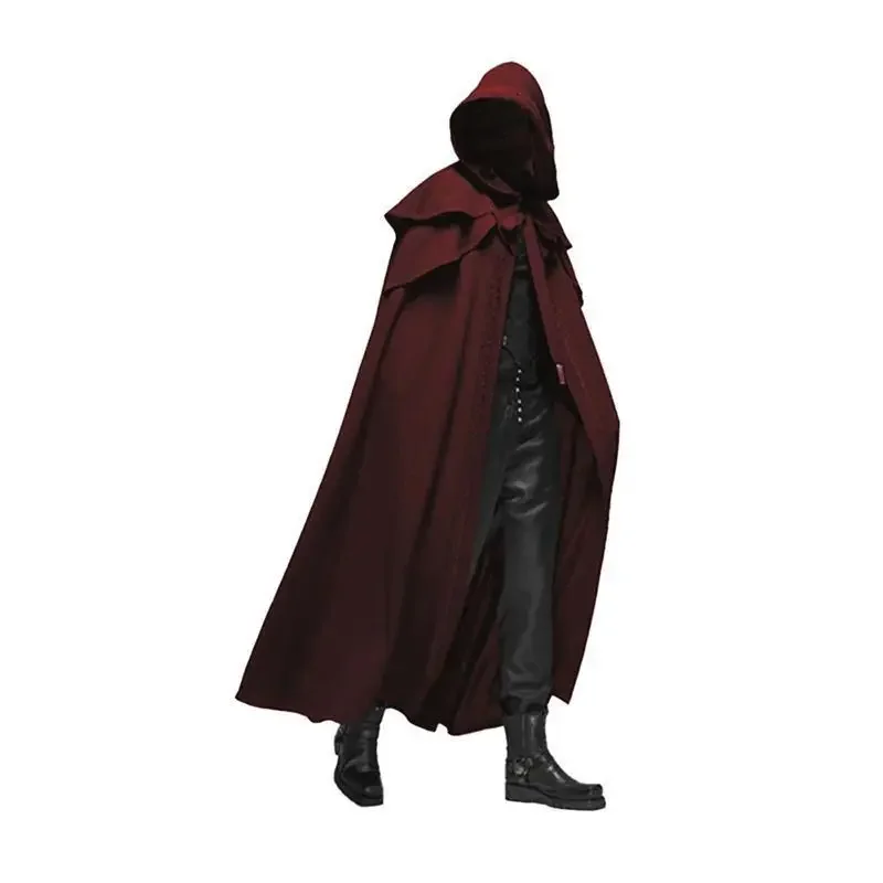 男性モンクコスプレ衣装 中世ヴィンテージゴシック フード付き - Winter Clothing Essentials のレビューと価格