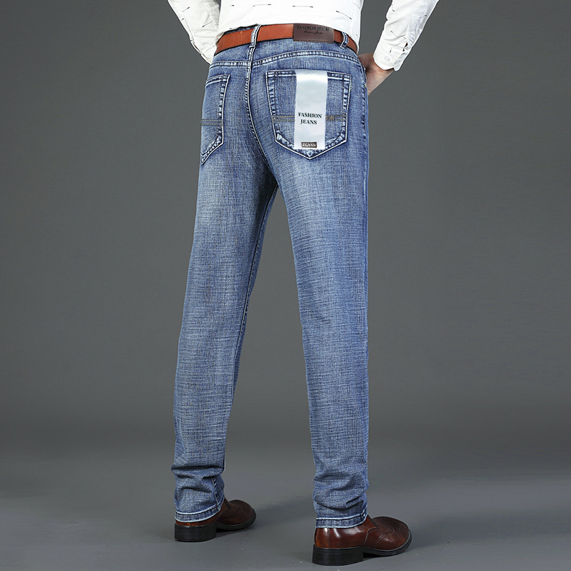 春夏定番ポケット付きメンズストレート細身ジーンズ綿混弾性ミド - Levis Jeans 501 のレビューと価格